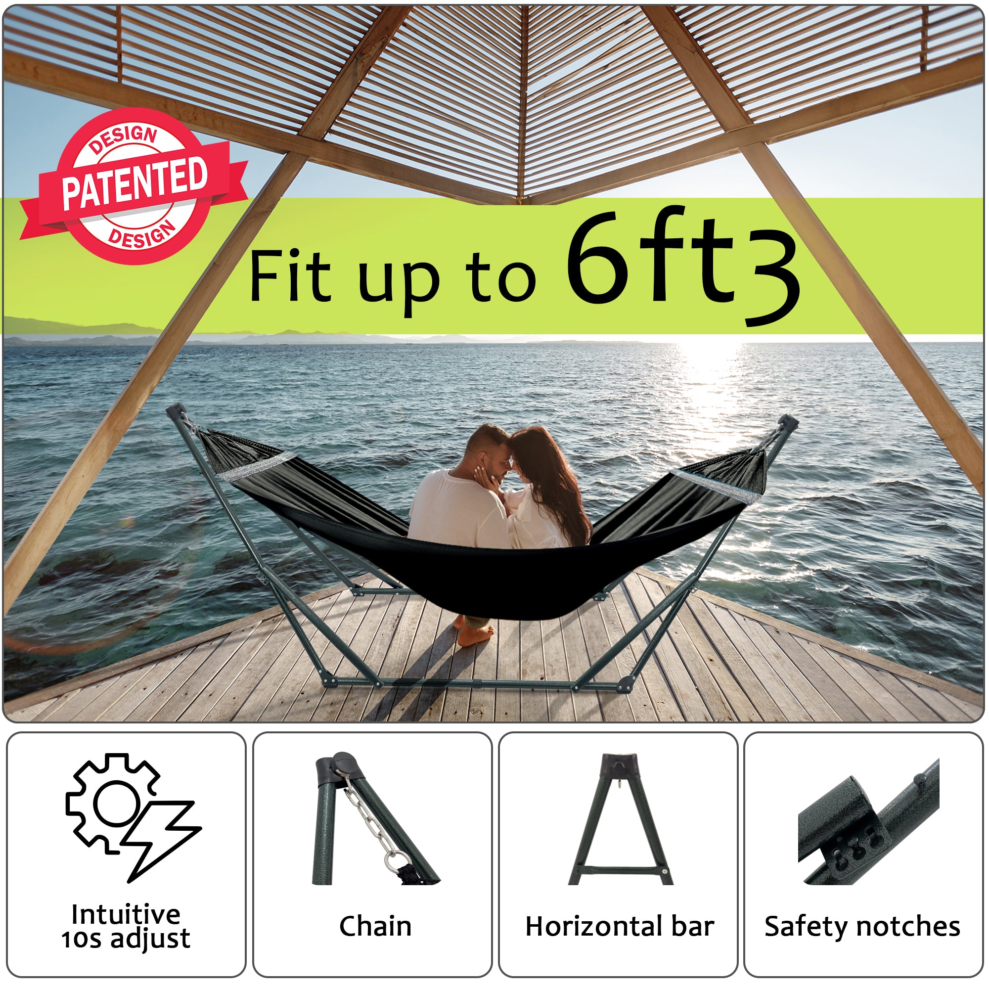 Green Frame - Canvas - Black