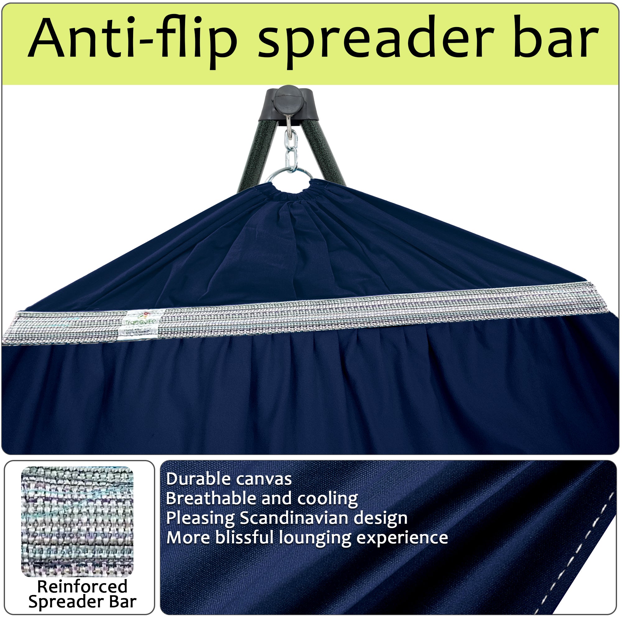 Green Frame - Canvas - Navy