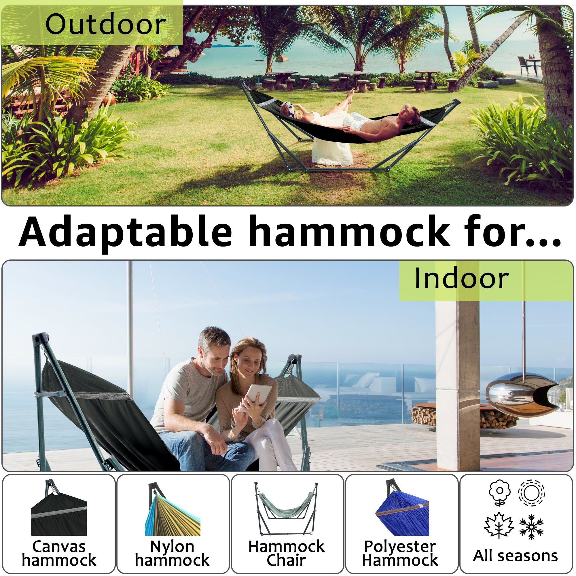 Green Frame - Canvas - Black