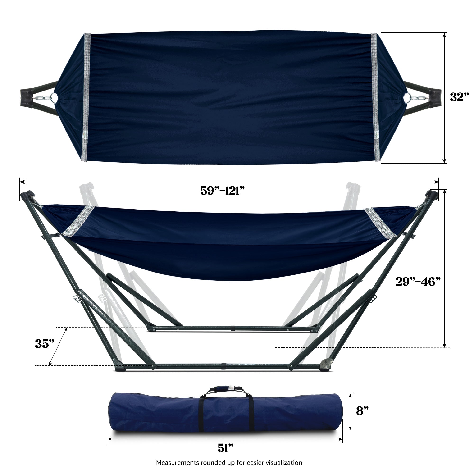 Green Frame - Canvas - Navy