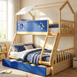 Navy Blue and Natural