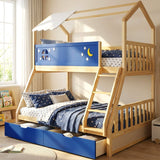 Navy Blue and Natural