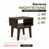 Table de chevet Serena en bois massif